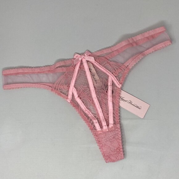 Agent Provocateur Rozlyn Baby Pink Thong AP4 Large NWT - Picture 6 of 9